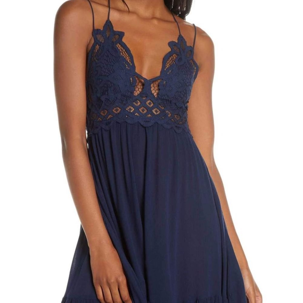 Adella Slip Navy Lace Dress